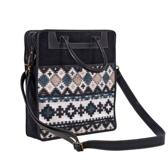 Myra Darrington Ranch Laptop Upcycled Bag - Picture 1 of 5